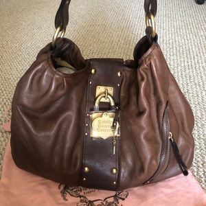 Juicy Couture cognac leather bag with gold hardware